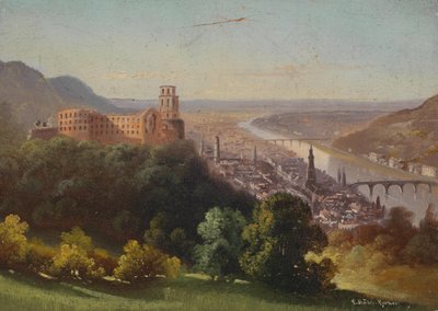 View of Heidelberg by Hubert Sattler